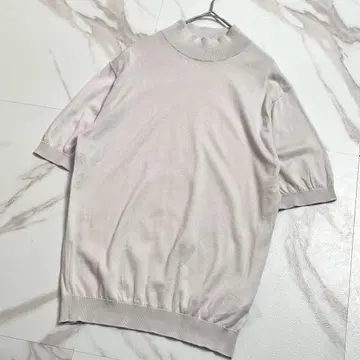 JOHNSMEDLEY 씨 아일랜드 코튼 모크넥 니트 T