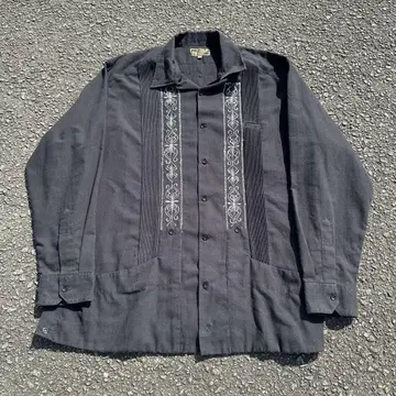 ESTRELLA STANDARD GUAYABERA 쿠바 셔츠 블랙