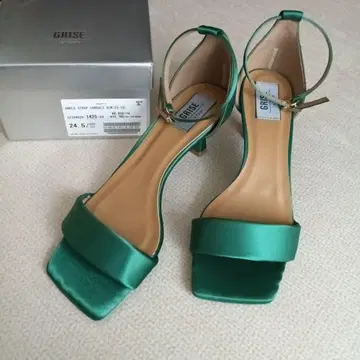 새상품 루타롱리즈 앵클 스트랩 샌들 24.5cm 그린
