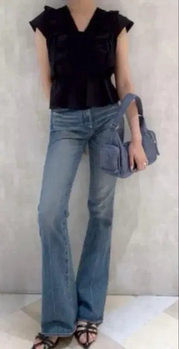 MVS FLARE moussy long 25인치 플레어 데님