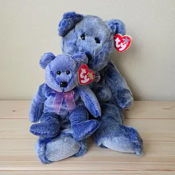 Ty Beanie 'e' 문자 디자인 배치 포함 크기가 다른 2개 세트