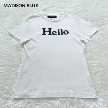 매디슨 블루 HELLO CREW NECK TEE 티셔츠 00