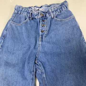 [ZARA] 페이퍼 백 데님 38 하이 웨스트