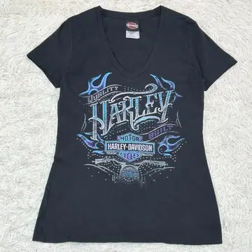 레어 하와이 한정판 HARLEY-DAVIDSON 티셔츠 블랙 큐빅