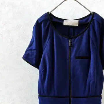 JASON Wu 롱 원피스 반팔 포켓 부착 지퍼 업 래글런