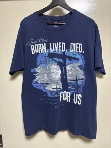 Hanes JESUS Christ 빈티지 티셔츠 그리스도 십자가