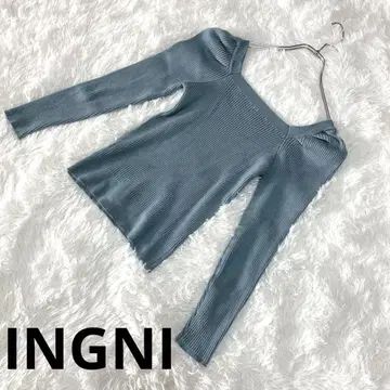 INGNI 잉그(M) 긴팔 티셔츠 상의 스트레치 신축성 블루