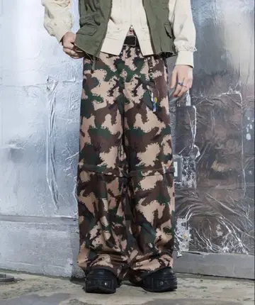 a2o 디지털 카모 배기 지퍼 팬츠 2way 아오바 군