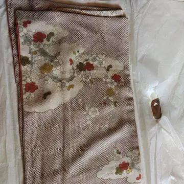 기모노 코몬 실크 보라색 매실