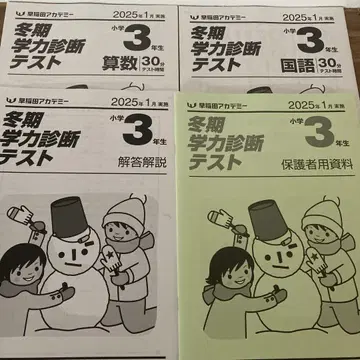 2025년 1월 초등학교 3학년 겨울 학력 진단 테스트