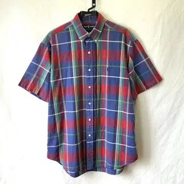 90s Ralph Lauren BLAKE 버튼 다운 체크 셔츠 L