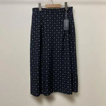 변압기 워크 기하학 패턴 블랙 롱 스커트 13호 택 포함 미사용 새상품