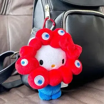 헬로키티 봉제 인형 키링 미야쿠미야쿠 콜라보