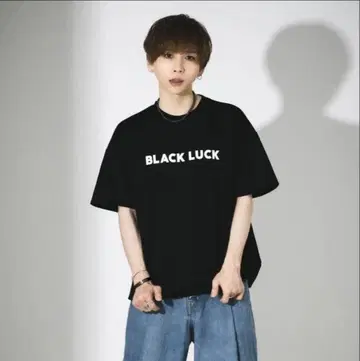BLACKLUCK 타케야키 쇼 릴랙스 핏 로고 티셔츠 M BLACK