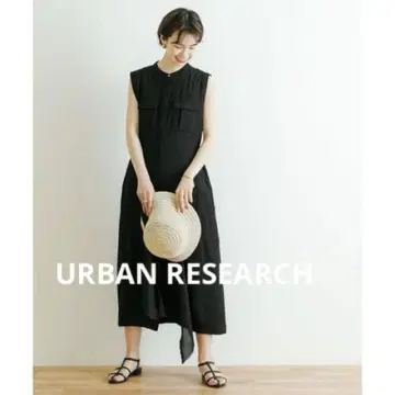 URBAN RESEARCH 사이드 벨트 베스트 원피스 23SS 블랙