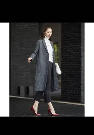 DoCLASSE 스트레치 헤링본 체스터 코트