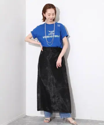 slobe iena 오간자 랩 스커트 블랙