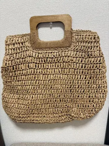 밀짚 가방 바스켓백