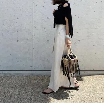 Spick & Span 스픽 앤 스팬 린넨 랩 스커트