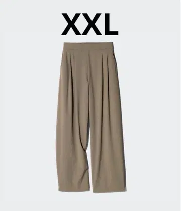 유니클로 울트라 스트레치 액티브 와이드 팬츠 카키 XXL 표시 사이즈