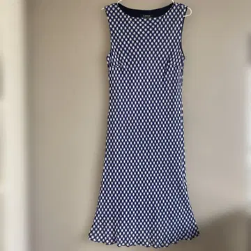 Lauren Ralph Lauren 체크 무늬 슬리브리스 원피스