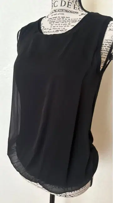 ZARA 슬리브리스 탑 시스루 시어 M 새상품