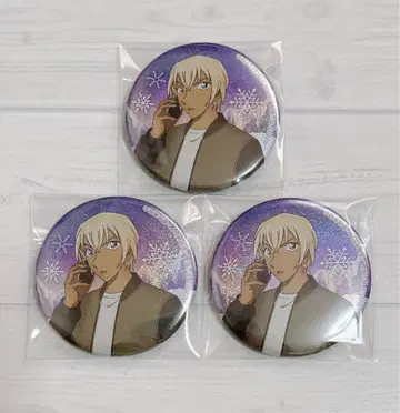 명탐정 코난 아마무 토오루 단안 잔상 홀로그램 캔뱃지 컬렉션 3개 세트