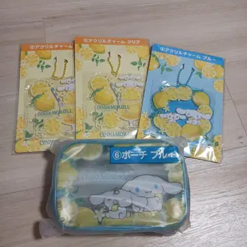 산리오 시나모롤 뽑기 시나몬 파우치 블루 아크릴 참