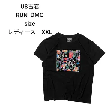 RUN DMC 플라워 프린트 티셔츠 여성용 2XL