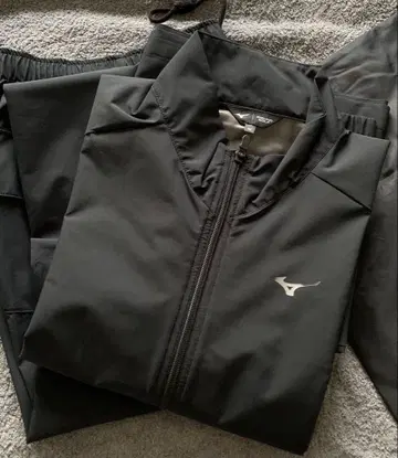 Mizuno 우비 상하의 세트 블랙