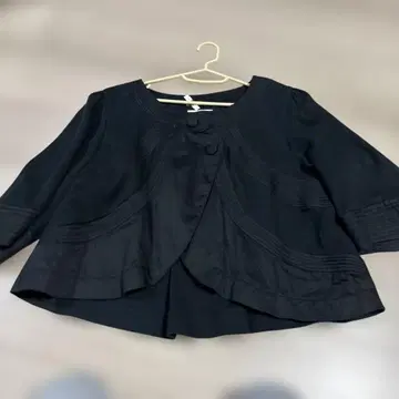 TSUMORI CHISATO 블랙 노카라 자켓