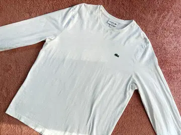 Lacoste 화이트 긴팔 티셔츠