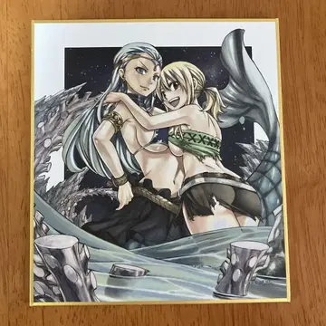 FAIRYTAIL 판화전 트레이닝 미니 색지 루시 & 아쿠아리스