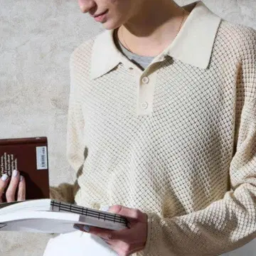 새상품급 THE SINZONE 24SS 워터마크 폴로 니트