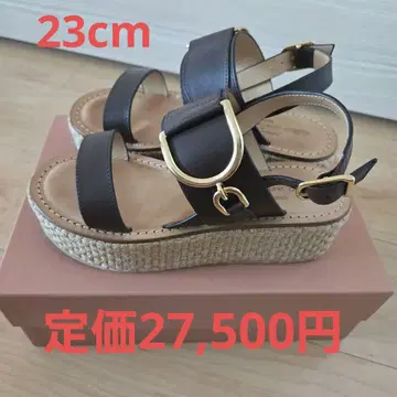 정가 27500엔 CORSO ROMA, 9 웨지솔 샌들 23cm