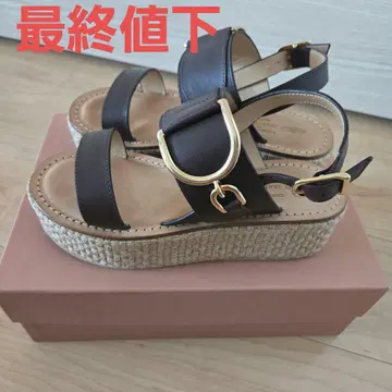 정가 27500엔 CORSO ROMA, 9 웨지솔 샌들 23cm