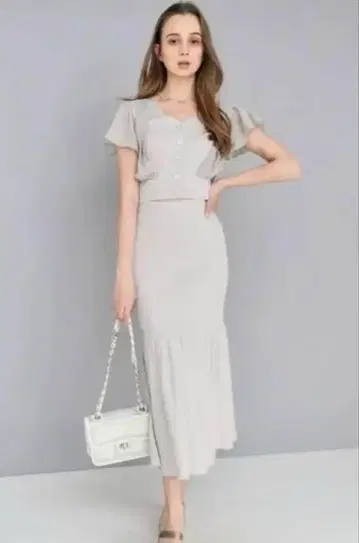(미사용 새상품) MERCURYDUO 이소재 도킹 리브 니트 셋업
