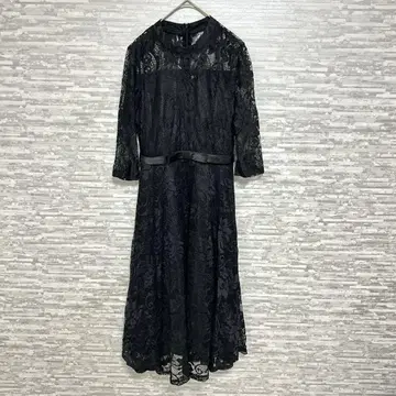 레이스 여성용 블랙 레이스 원피스 M 고급스러운 드레스 롱 파티