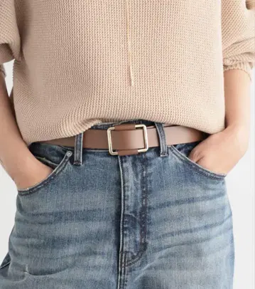 인터넷 완판템 슬라이드 버클 가죽 벨트