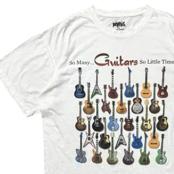 So many guiters 기타 고유명사 패턴 티셔츠