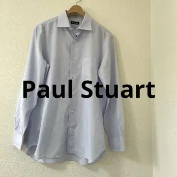 새상품급 Paul 스튜어트 셔츠 블루 빅 사이즈 43-88