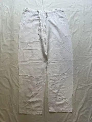 구제 의류 린넨 팬츠 와이드 팬츠 이지 팬츠 화이트 린넨 스트릿