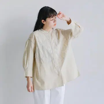 pheeta 피타 오가닉 코튼 셔츠 블라우스 베이지