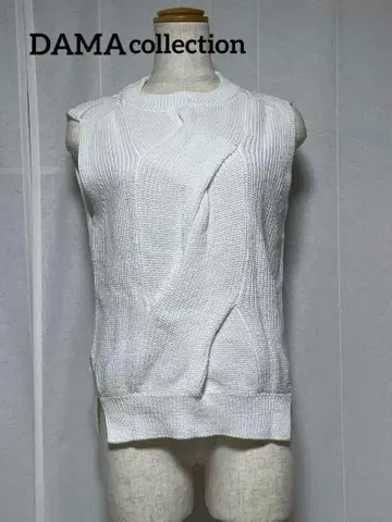 미사용 새상품 DAMAcollection 디자인 썸머 니트 슬리브리스