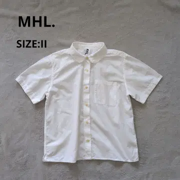 MHL 둥근 카라 반팔 셔츠 린넨 혼방 마가렛 호웰