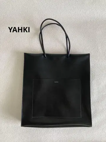 컨디션 최상 YAHKI 가죽 토트백 블랙