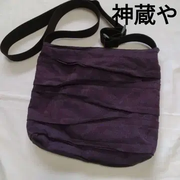 카구라야 보라색 다다미 가장자리 숄더백