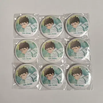 하이큐!! 가로 현수막 캔뱃지 오이카와 토오루 9개 세트