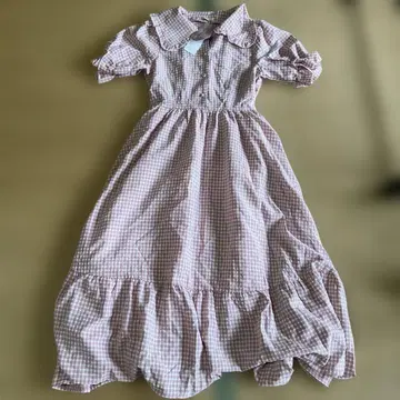 m petit 깅엄 체크 반팔 원피스 아오키 미사코