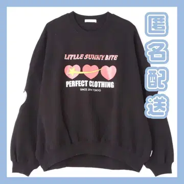 LittleSunnyBite 맨투맨 미착용 블랙 여성용 S